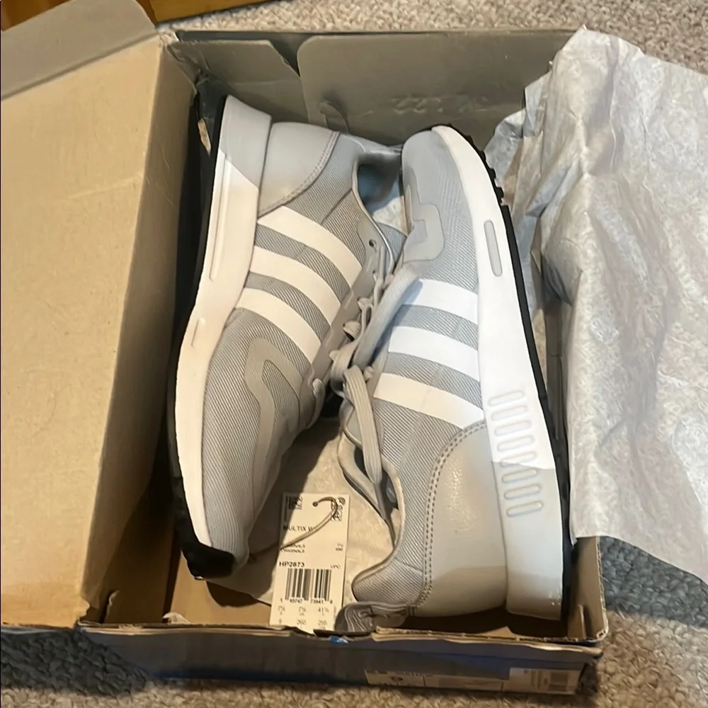 Adidas Multix Gray & White Sneakers - Picture 8 of 13